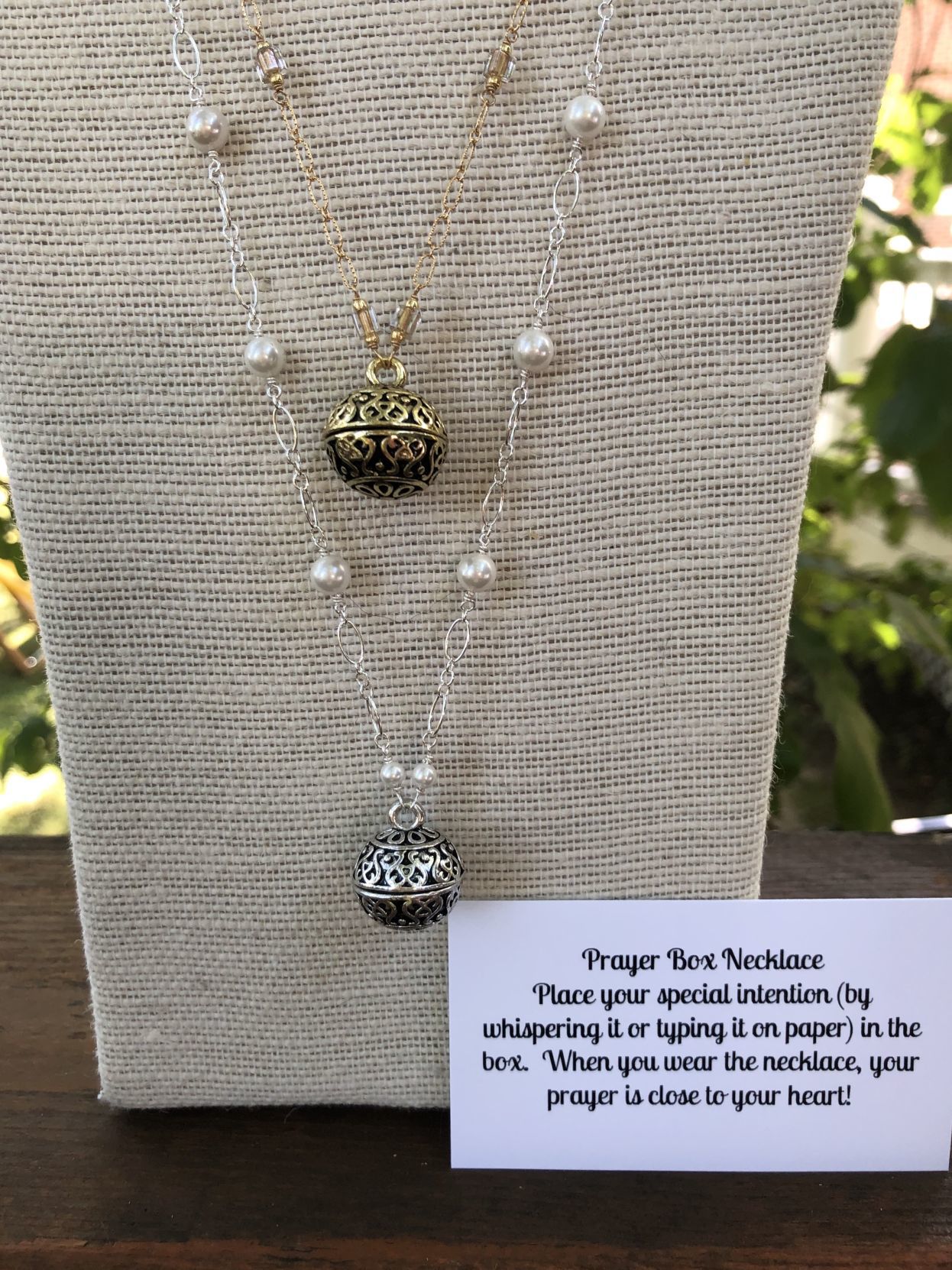 Prayer box necklace